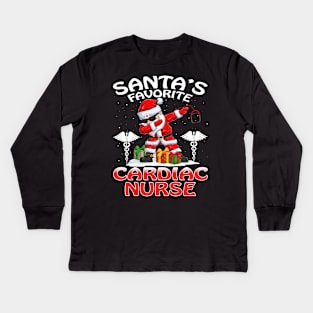 Santas Favorite Cardiac Nurse Christmas T Shirt Kids Long Sleeve T-Shirt
